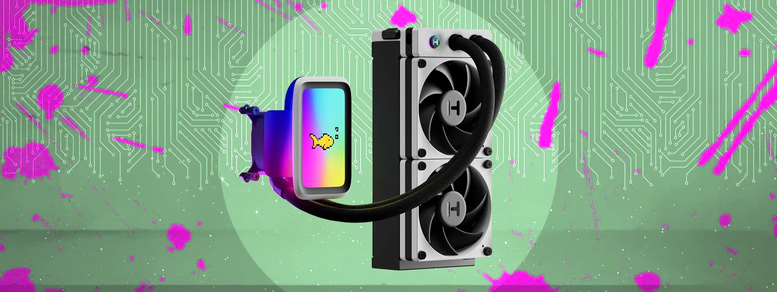 خنک کننده مایع پردازنده هایت HYTE THICC Q60 Digital Processor Cooling