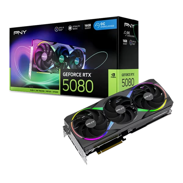کارت گرافیک پی ان وای PNY RTX 5080 16GB OC ARGB