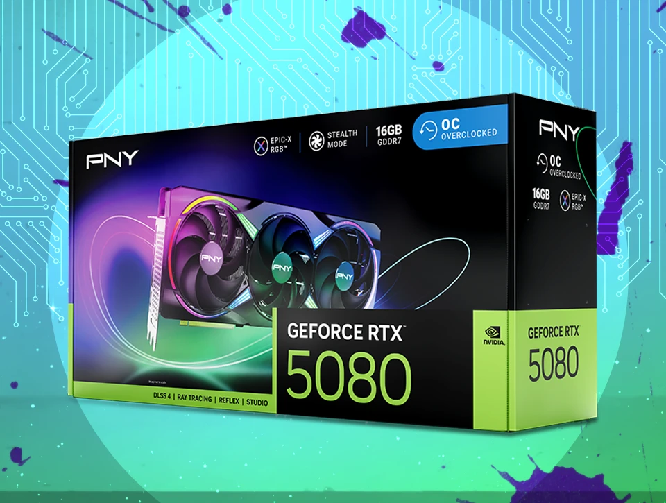 کارت گرافیک پی ان وای PNY RTX 5080 16GB OC ARGB
