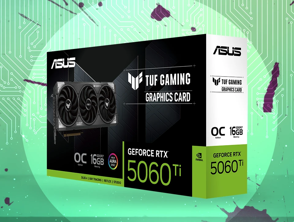 کارت گرافیک ایسوس TUF RTX 5060 Ti 16GB OC