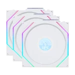 فن کیس لیان لی Lian Li UNI FAN TL-LCD Wireless Reverse 120 White بسته 3 عددی