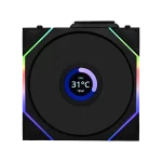 فن کیس لیان لی Lian Li UNI FAN TL-LCD Wireless Reverse 120 Black بسته 3 عددی