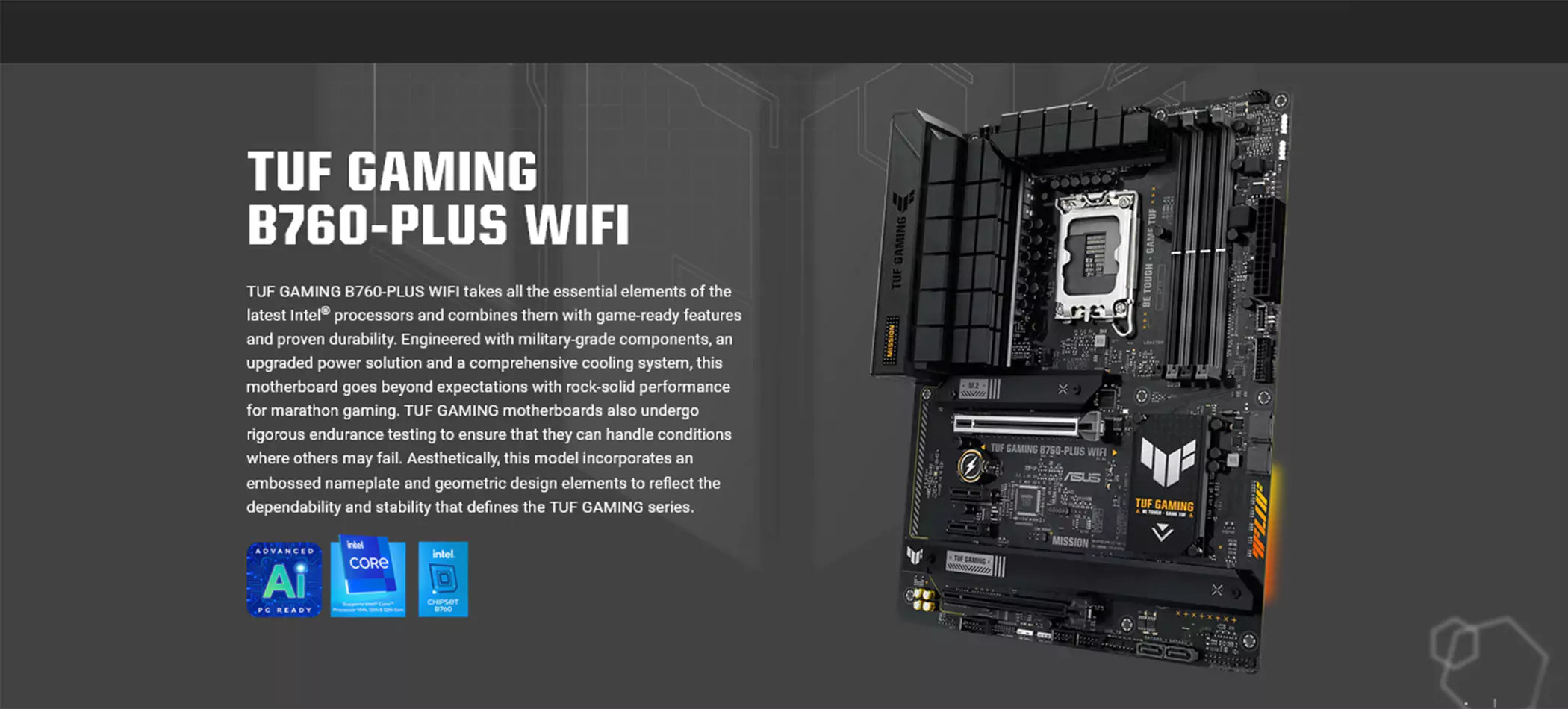 header بررسی تخصصی مادربرد پرفروش ایسوس TUF Gaming B760 Plus WiFi DDR5
