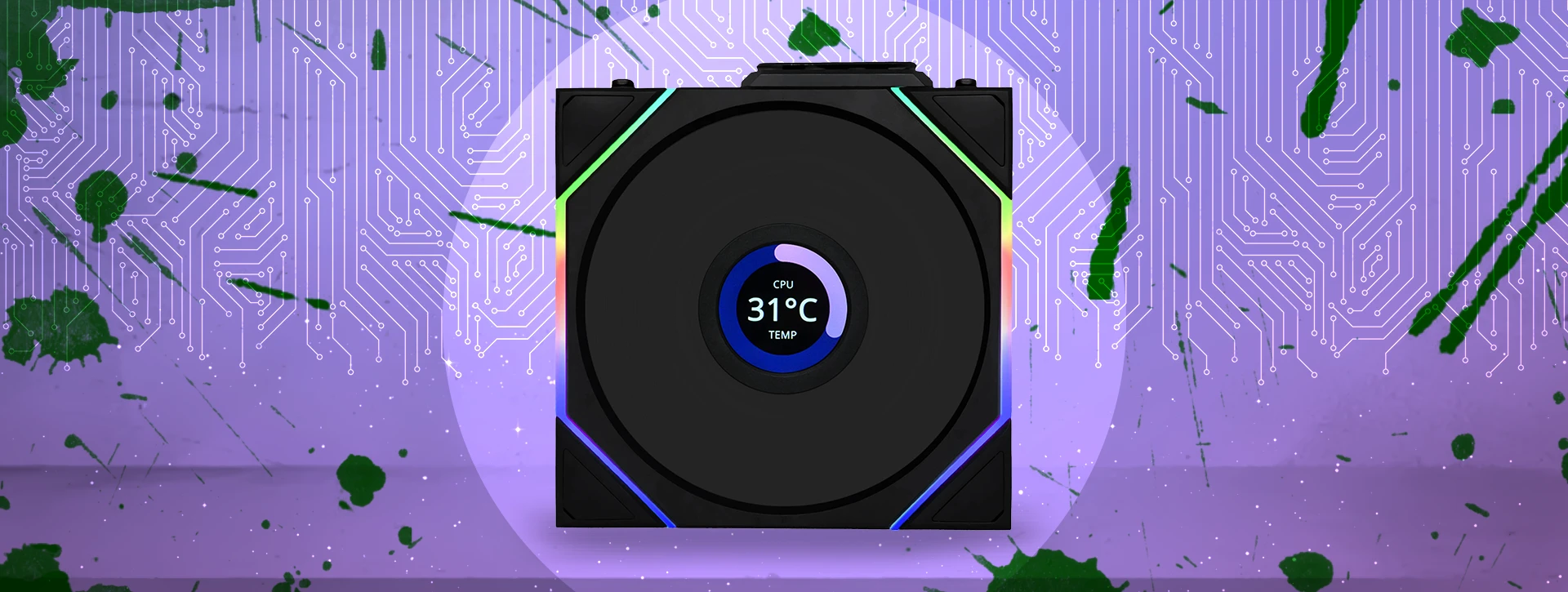 فن کیس لیان لی Lian Li UNI FAN TL-LCD Wireless Reverse 120 Black بسته 3 عددی