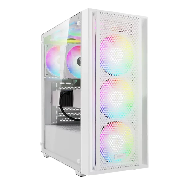 کیس گیمینگ گیم دیاس AURA GC2 ELITE WH ARGB PERFORATED ARGB MID-TOWER