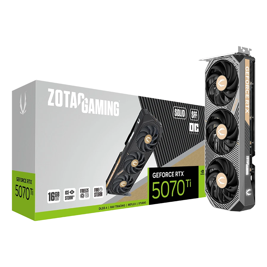 کارت گرافیک زوتک Gaming RTX 5070 Ti SOLID SFF 16GB OC