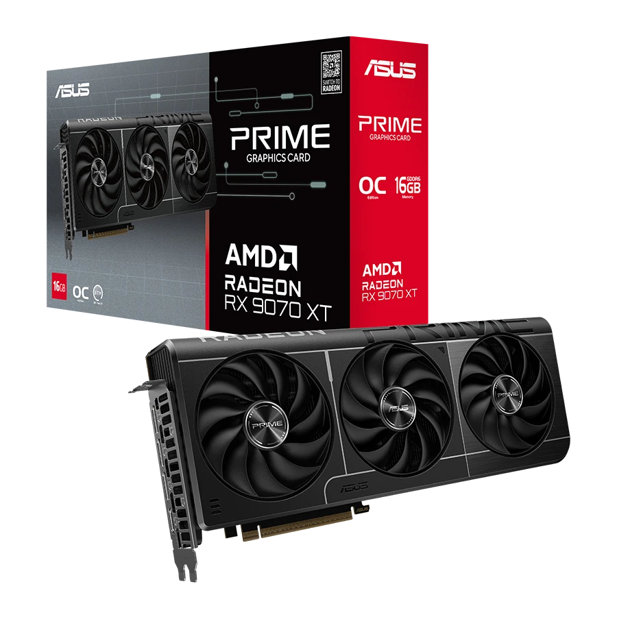 کارت گرافیک ایسوس Asus PRIME RX 9070 XT 16GB OC
