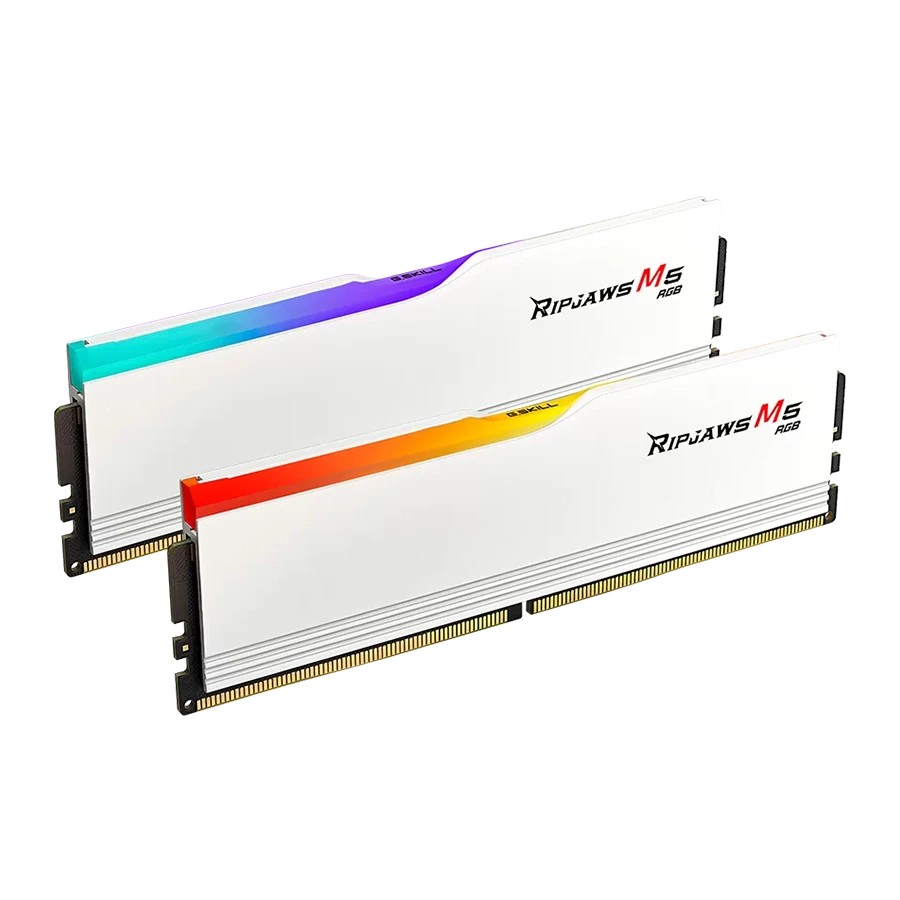 حافظه رم دسکتاپ دو کاناله G-Skill مدل Ripjaws M5 RGB 64GB 5200 White