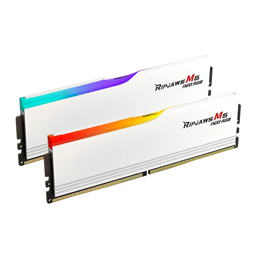 رم دسکتاپ دو کاناله G-Skill مدل Ripjaws M5 Neo RGB 32GB 6400 White