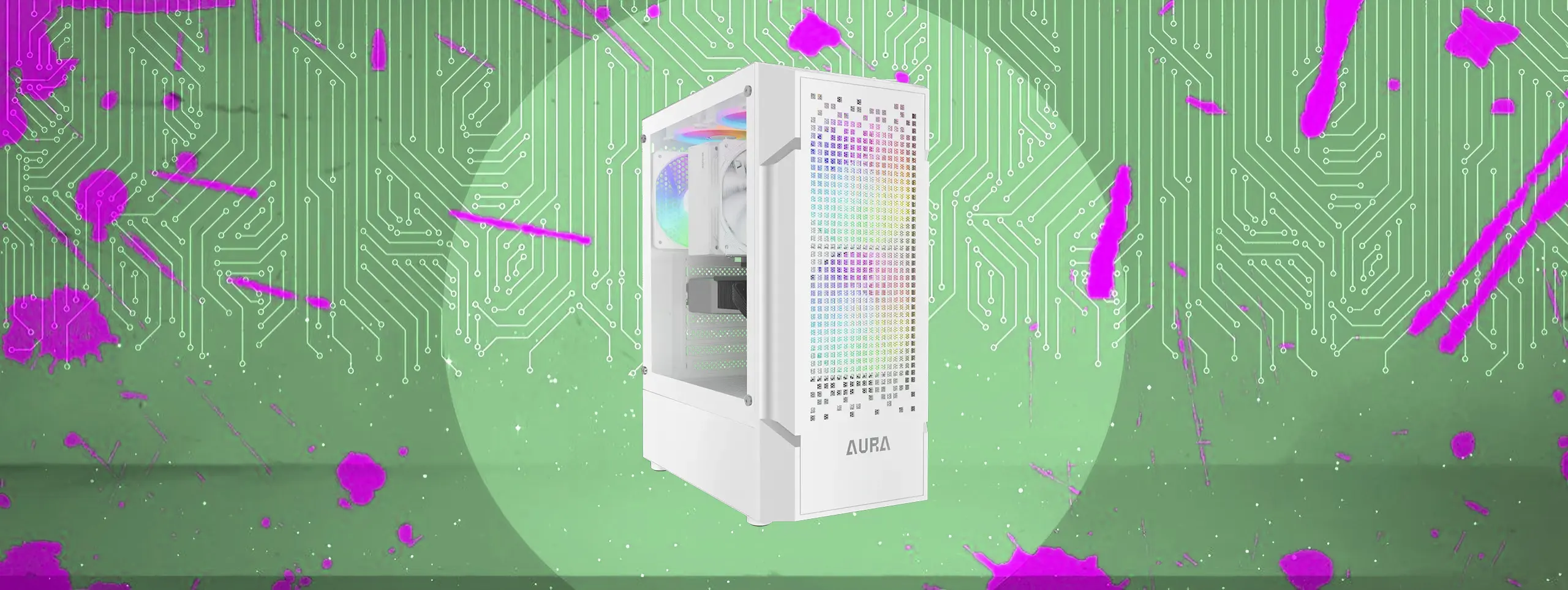 کیس گیمینگ گیم دیاس Gamdias AURA GC7 ARGB WH Compact Mesh Mid-Tower