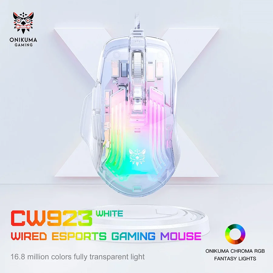 موس گیمینگ اونیکوما ONIKUMA CW923 White
