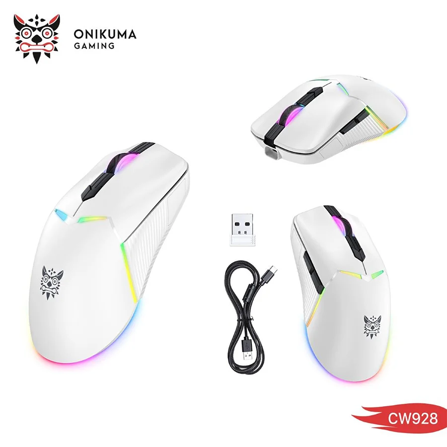 موس گیمینگ اونیکوما ONIKUMA CW928 Wireless White