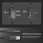 هدست گیمینگ اونیکوما ONIKUMA K8 Black