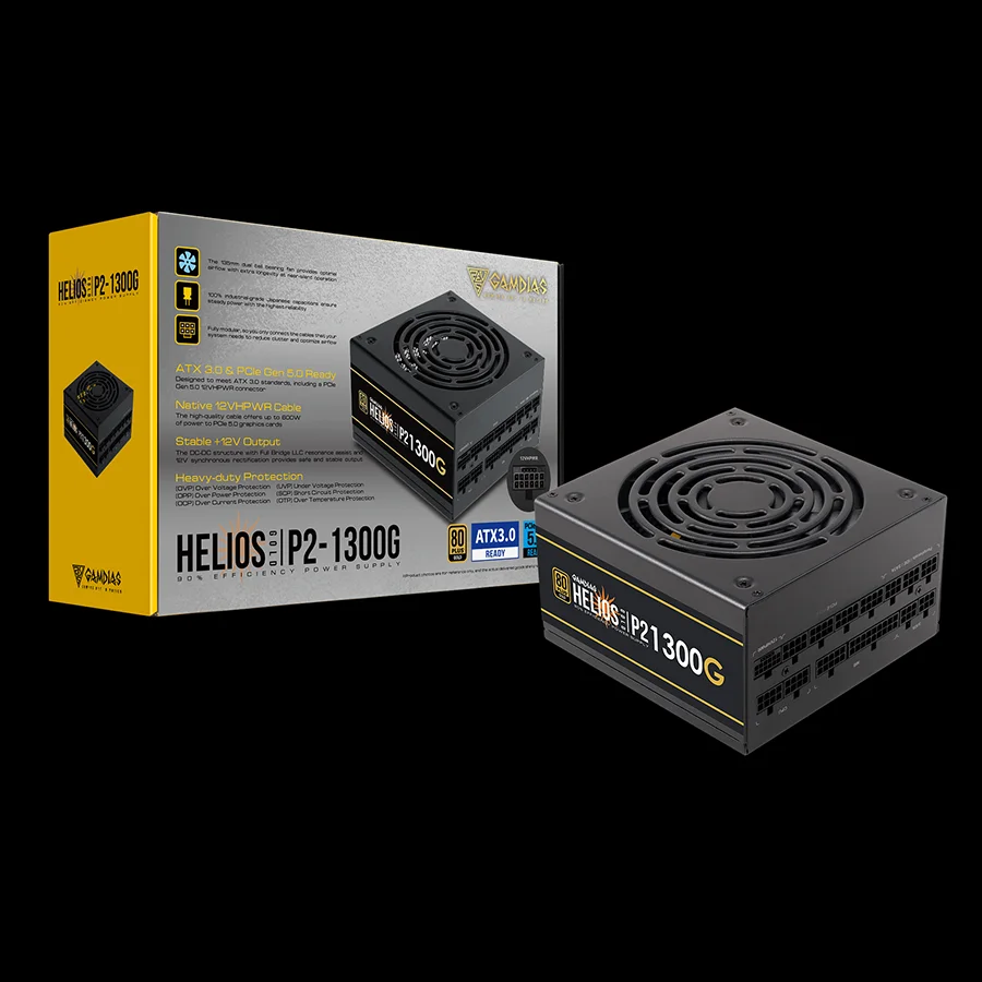 پاور – منبع تغذیه گیم دیاس GAMDIAS HELIOS P2-1300G Black