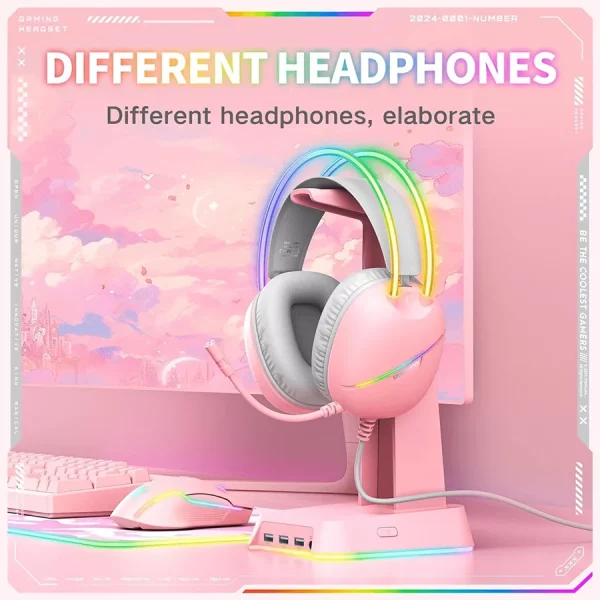 هدست گیمینگ اونیکوما ONIKUMA X33 Pink
