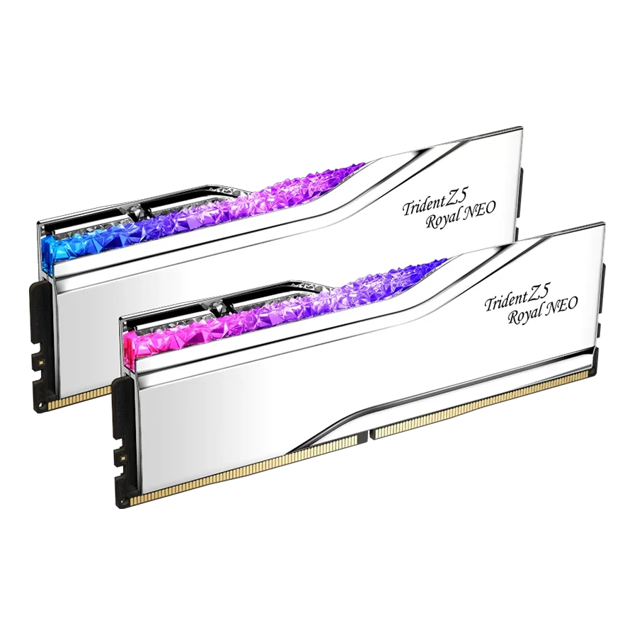 رم دو کاناله G-Skill مدل Trident Z5 Royal Neo RGB 32GB 6400 Silver CL30