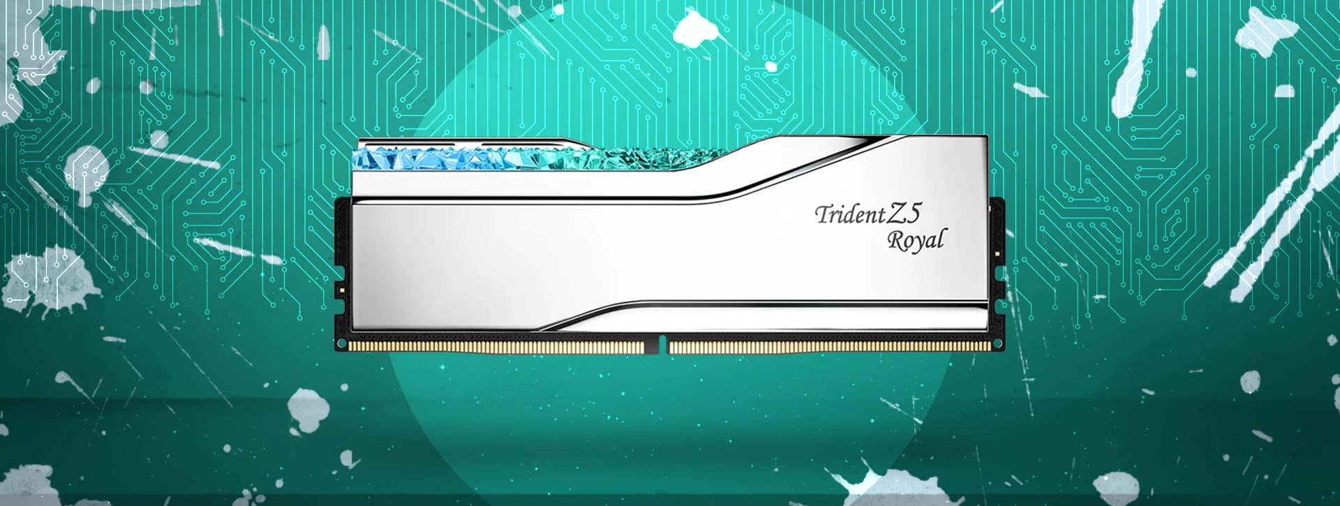 رم دسکتاپ دو کاناله G-Skill مدل Trident Z5 Royal RGB 32GB 6400 Silver CL32