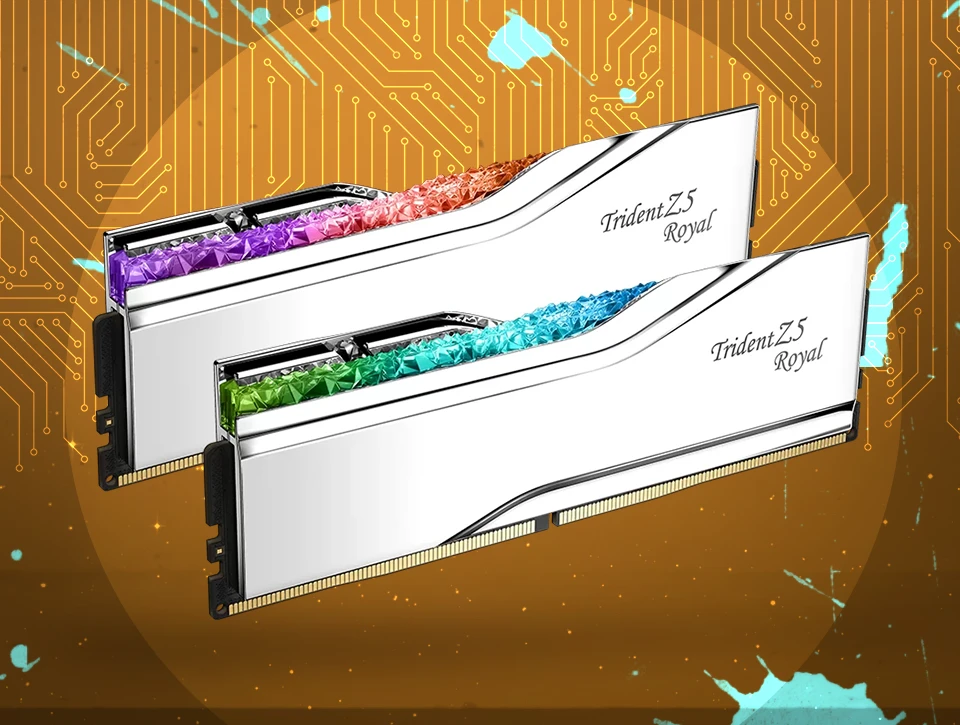 رم دسکتاپ دو کاناله G-Skill مدل Trident Z5 Royal RGB 32GB 7200 Silver CL34