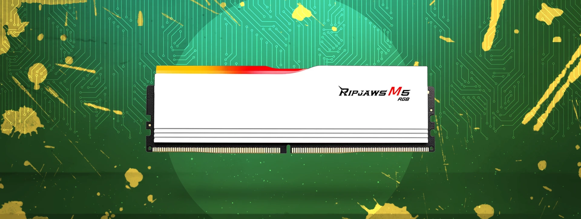 حافظه رم دسکتاپ دو کاناله G-Skill مدل Ripjaws M5 RGB 32GB 6000 White