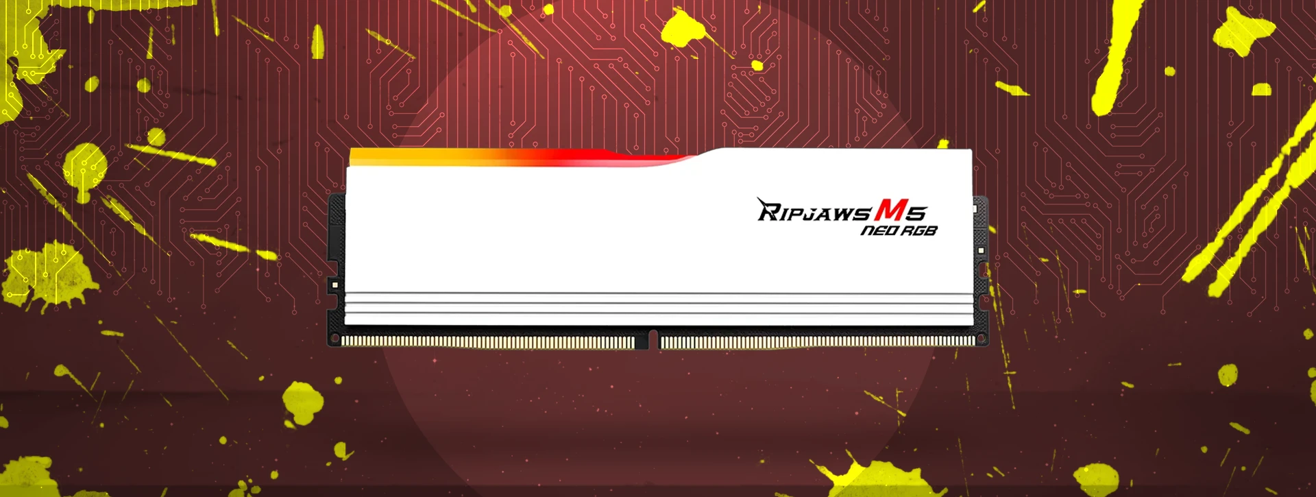 رم دسکتاپ دو کاناله G-Skill مدل Ripjaws M5 Neo RGB 32GB 6400 White