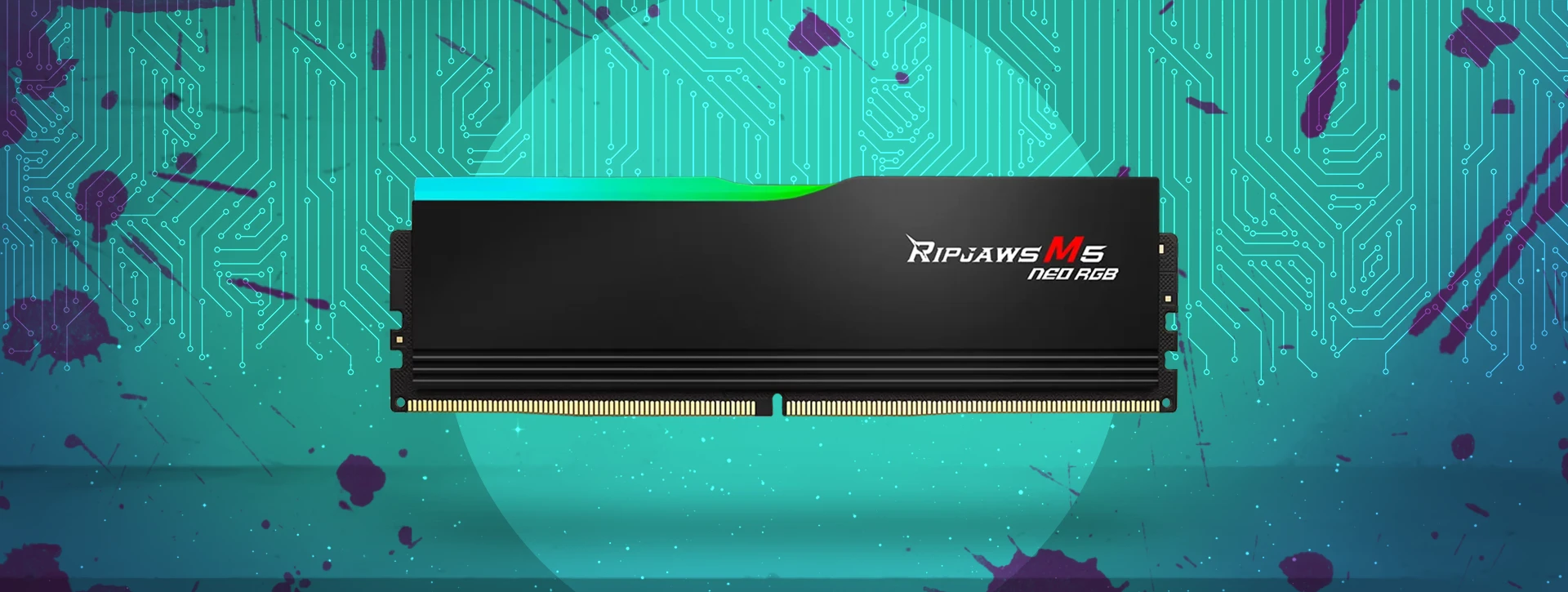 رم دسکتاپ دو کاناله G-Skill مدل Ripjaws M5 Neo RGB 32GB 6400 Black