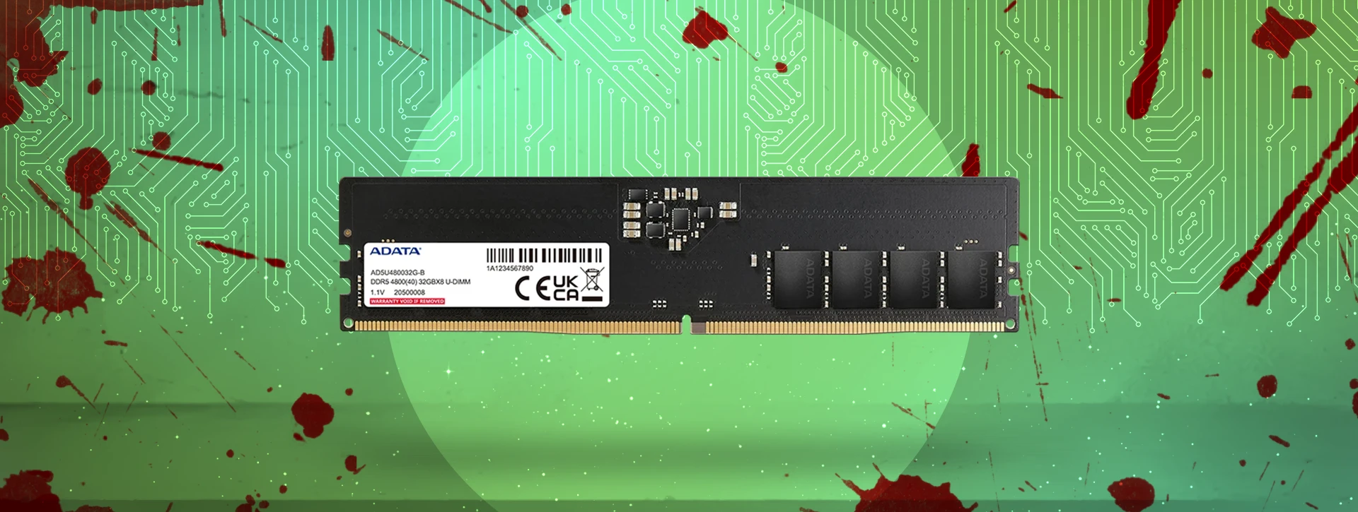 رم دسکتاپ تک کاناله ADATA مدل DDR5 8GB 4800 CL40