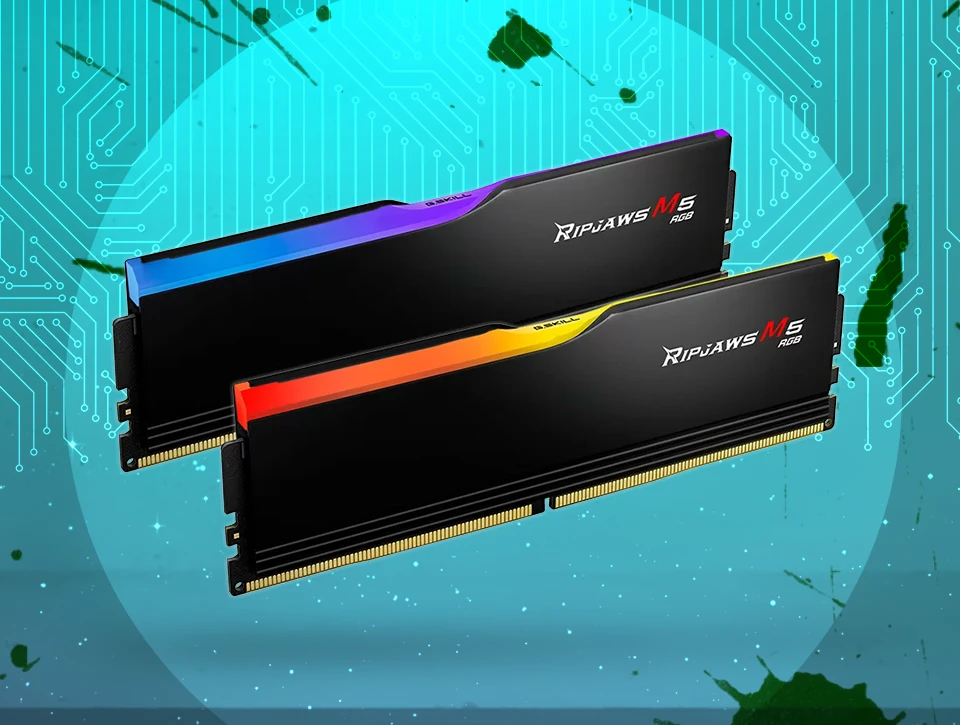حافظه رم دسکتاپ دو کاناله G-Skill مدل Ripjaws M5 RGB 32GB 6400 Black