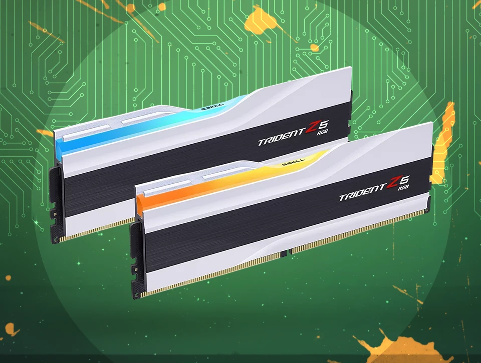 رم دسکتاپ دو کاناله G-Skill مدل Trident Z5 RGB 64GB 6000 White CL36