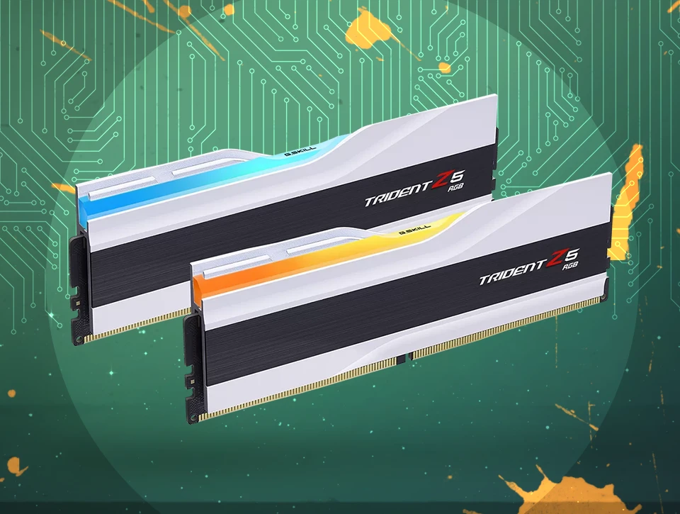 رم دسکتاپ دو کاناله G-Skill مدل Trident Z5 RGB 64GB 6000 White CL30