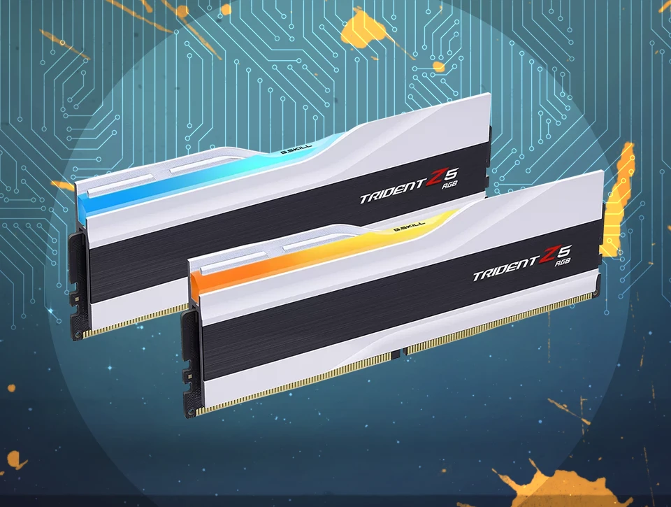 رم دسکتاپ دو کاناله G-Skill مدل Trident Z5 RGB 32GB 6400 White CL32