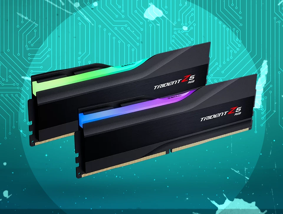 رم دسکتاپ دو کاناله G-Skill مدل Trident Z5 RGB 32GB 7200 Black CL34