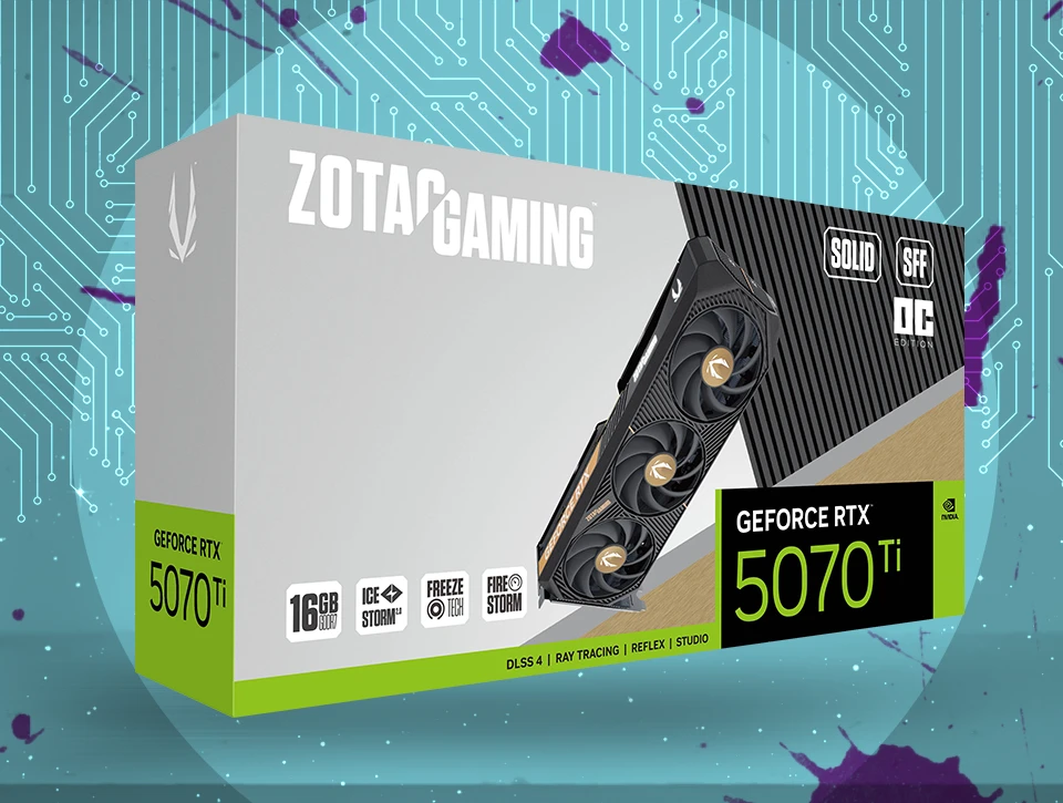 کارت گرافیک زوتک Gaming RTX 5070 Ti SOLID SFF 16GB OC