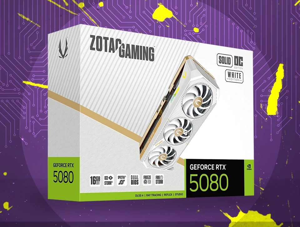 کارت گرافیک زوتک Gaming RTX 5080 SOLID 16GB OC White