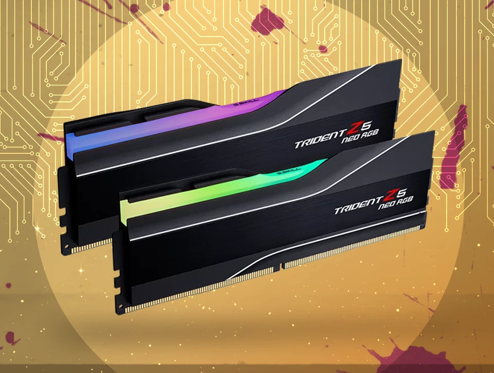 رم دسکتاپ دو کاناله G-Skill مدل Trident Z5 Neo RGB 32GB 7200 Black CL34