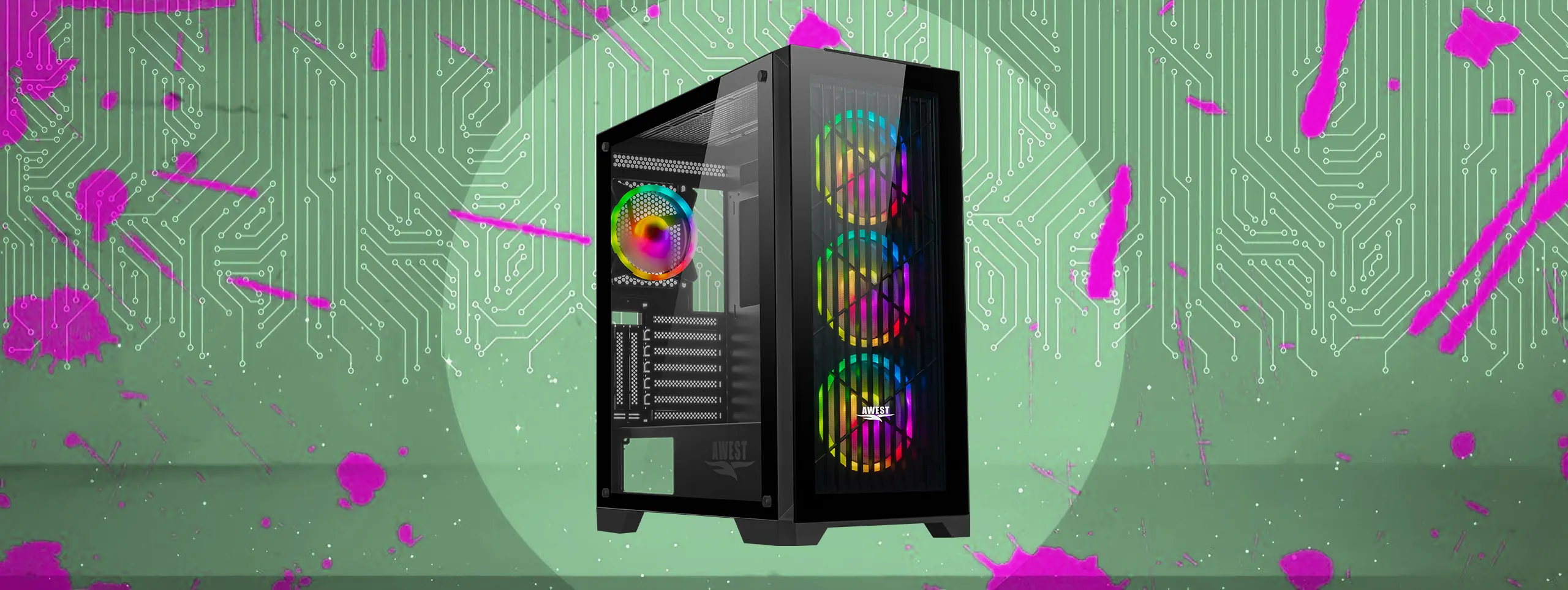 کیس گیمینگ اوست AWEST GT-AV312-MB