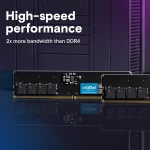 رم دسکتاپ تک کاناله CRUCIAL مدل DDR5 32GB 5200