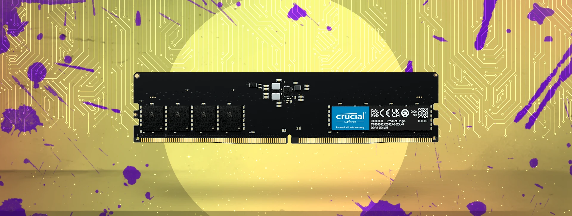 رم دسکتاپ تک کاناله CRUCIAL مدل DDR5 32GB 5200