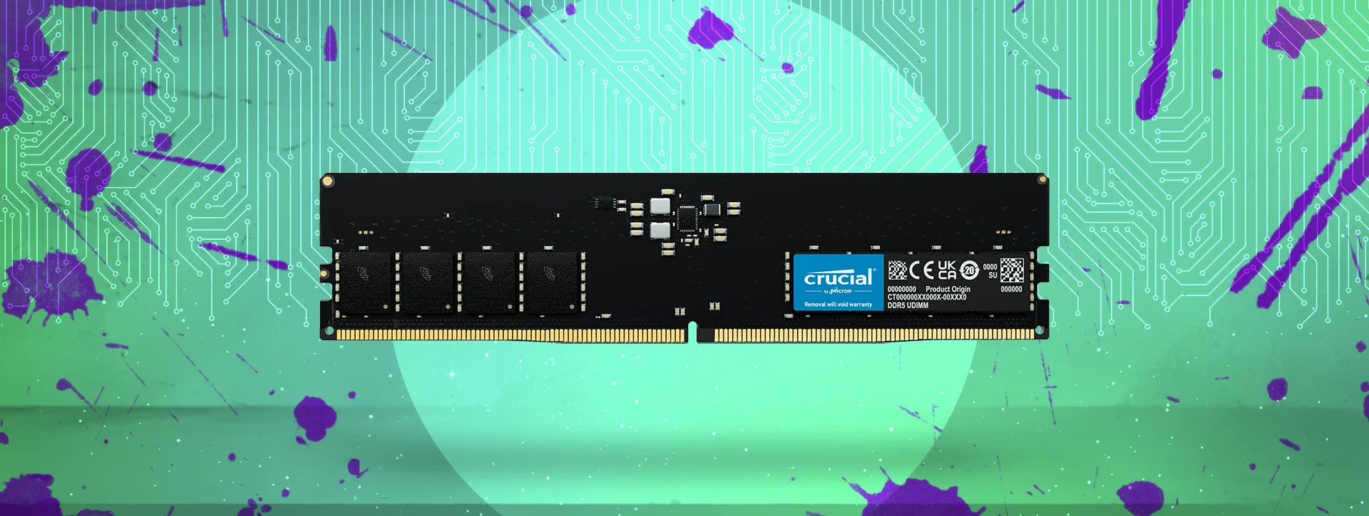 رم دسکتاپ تک کاناله CRUCIAL مدل DDR5 16GB 5200