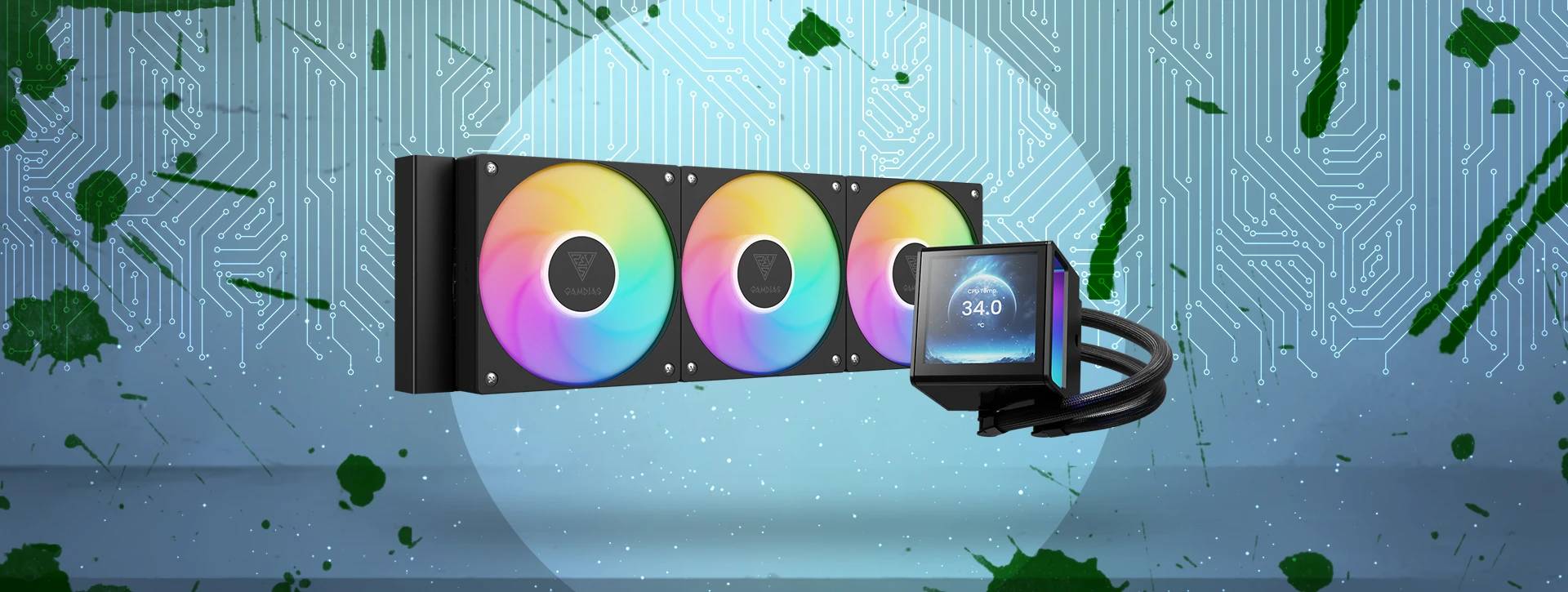 w1 خنک کننده پردازنده مشکی Gamdias CHIONE P5-360