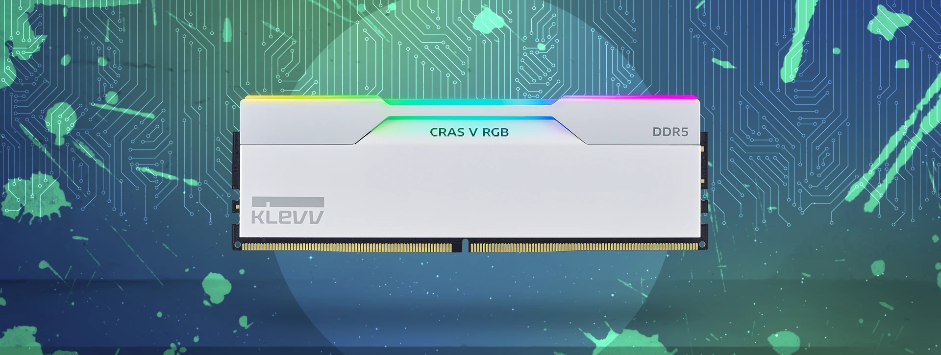 رم دسکتاپ دو کاناله کلو KLEVV CRAS V RGB 32GB 6400 White