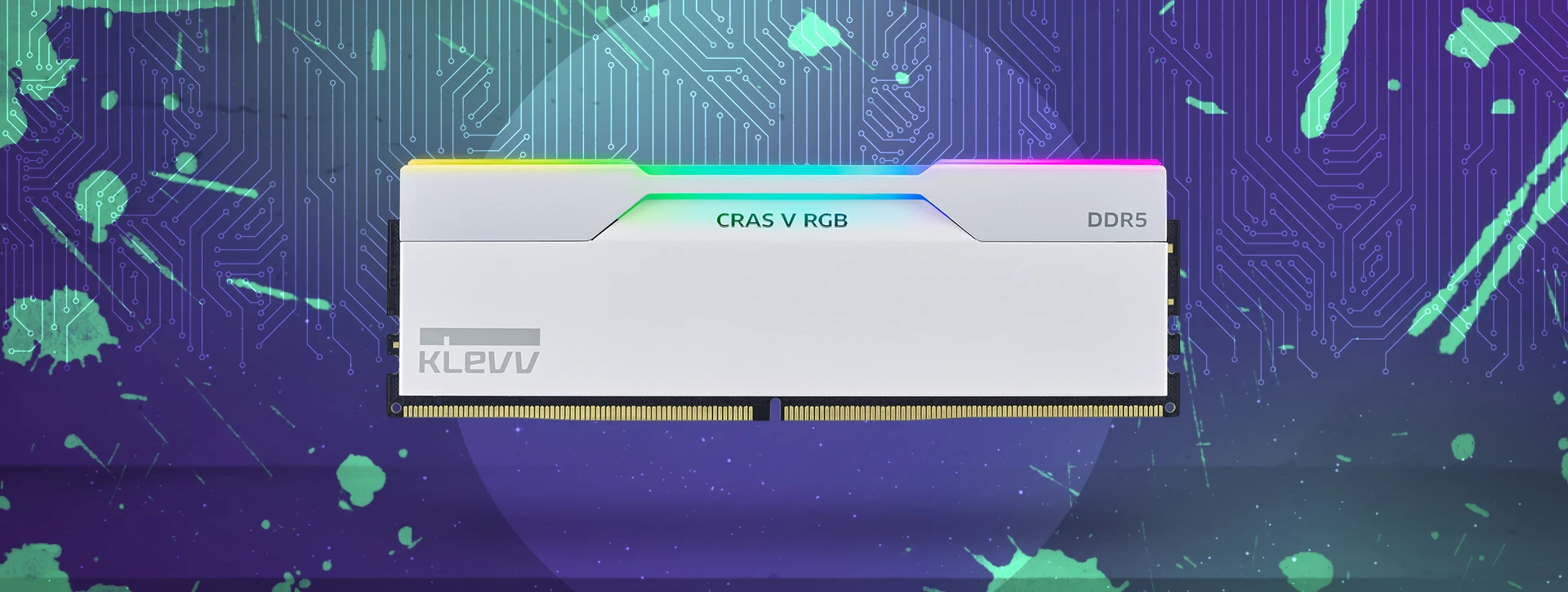 رم دسکتاپ دو کاناله کلو KLEVV CRAS V RGB 32GB 7200 White