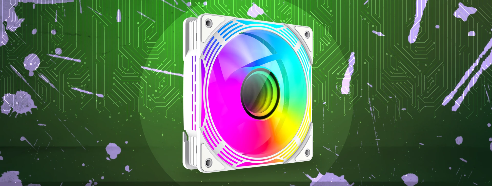 فن کیس گیمینگ گیم مکس GAMEMAX FN12A-C8I-RW White