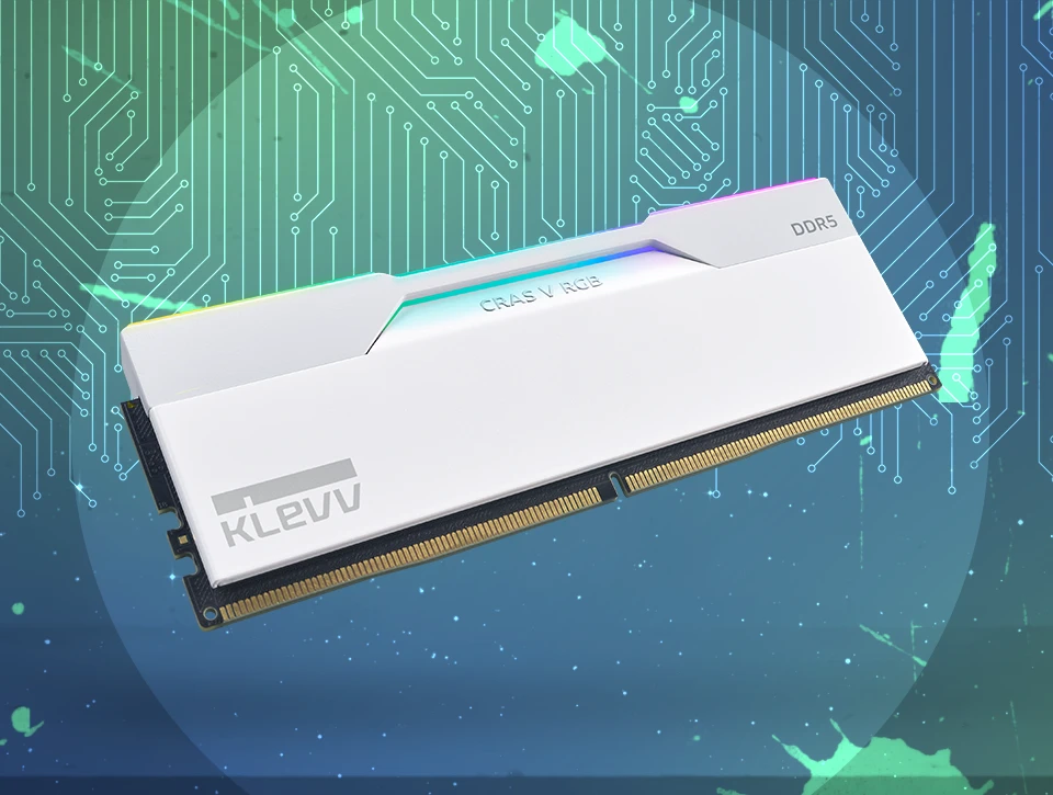 رم دسکتاپ دو کاناله کلو KLEVV CRAS V RGB 32GB 6400 White