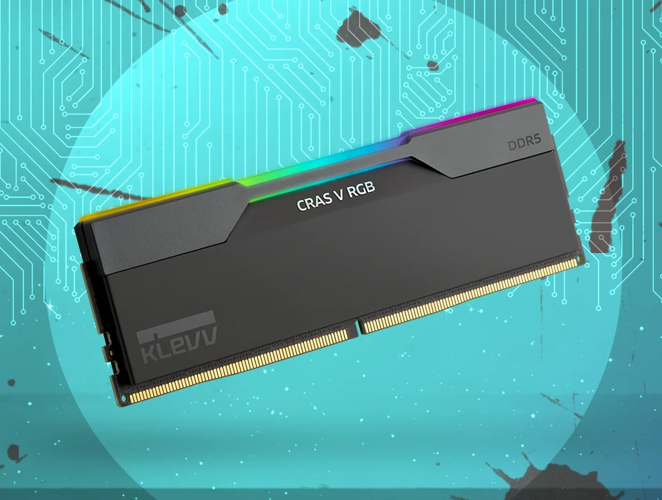 رم دسکتاپ دو کاناله کلو KLEVV CRAS V RGB 32GB 7200 Black