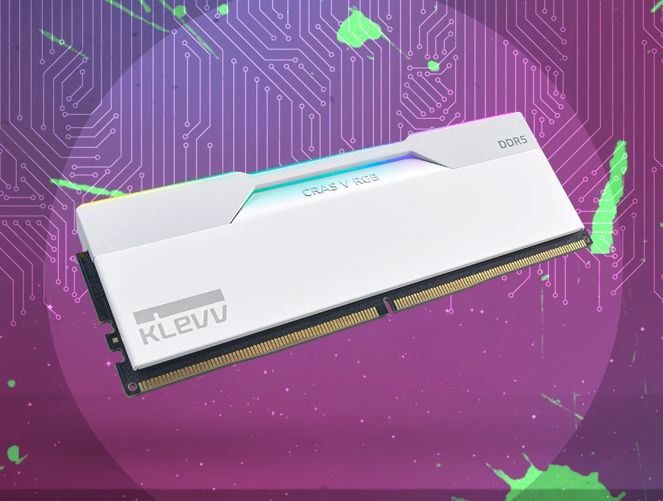 رم دسکتاپ دو کاناله کلو KLEVV CRAS V RGB 48GB 7200 White