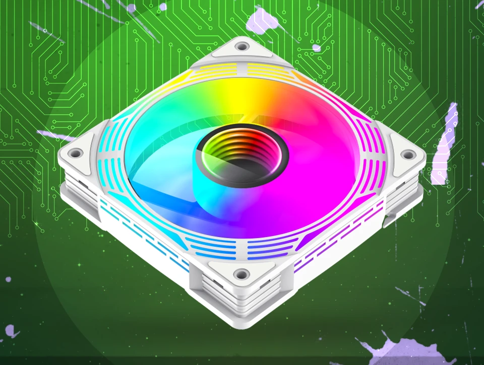 فن کیس گیمینگ گیم مکس GAMEMAX FN12A-C8I-RW White