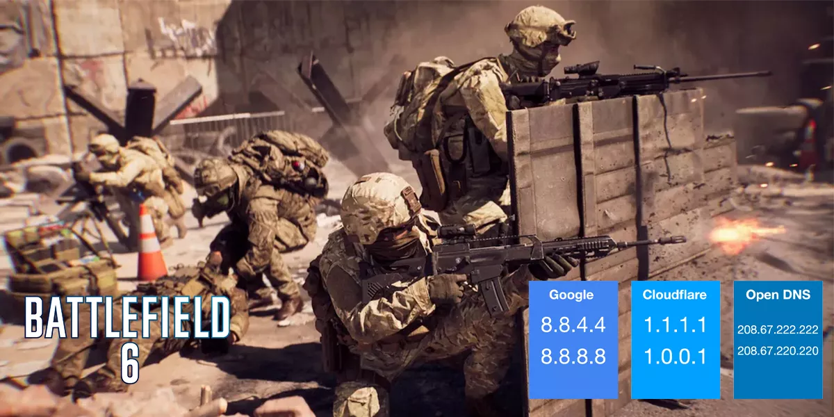 بهترین DNS ها برای تجربه عالی بازی Battlefield 6