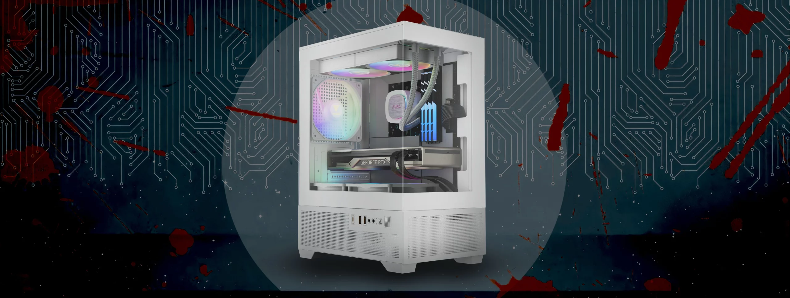 کیس گیمینگ گیم دیاس Gamdias AURA GC9M Elite ARGB WH Compact Panoramic Micro-Tower