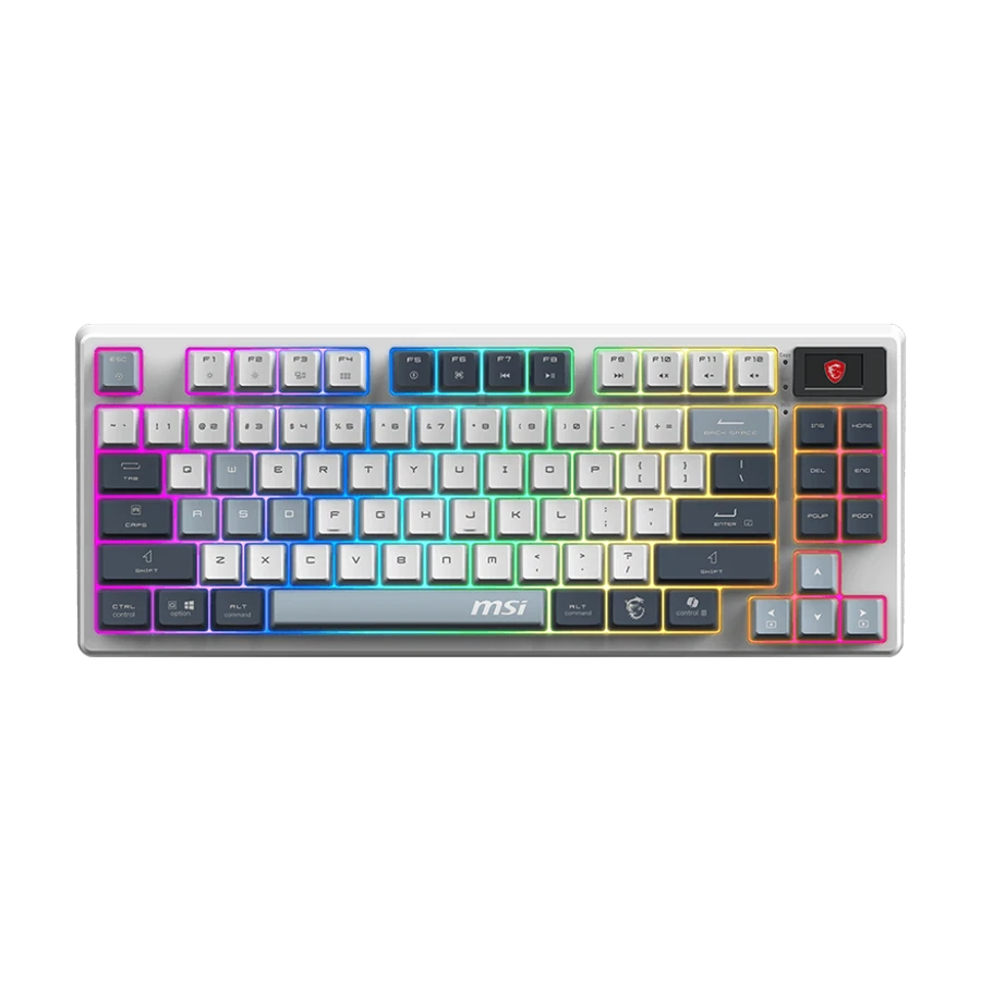 کیبورد بی‌ سیم مکانیکال گیمینگ ام اس آی MSI FORGE GK600 TKL SKY