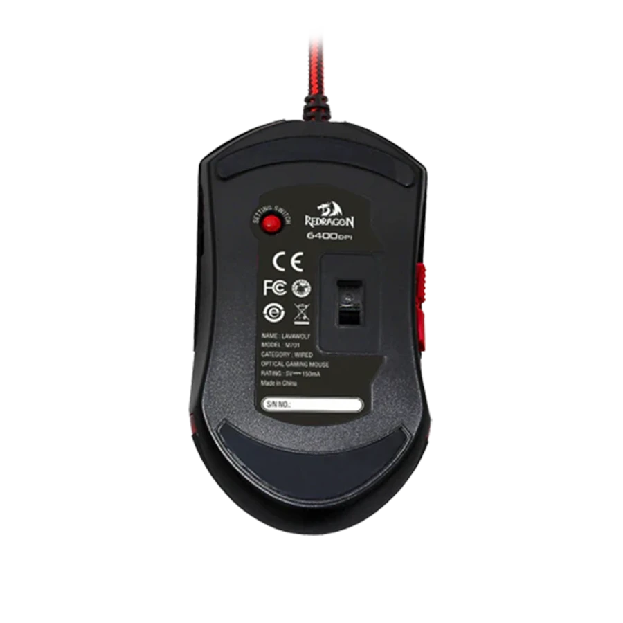 موس گیمینگ ردراگون Redragon Lavawolf M701 Black